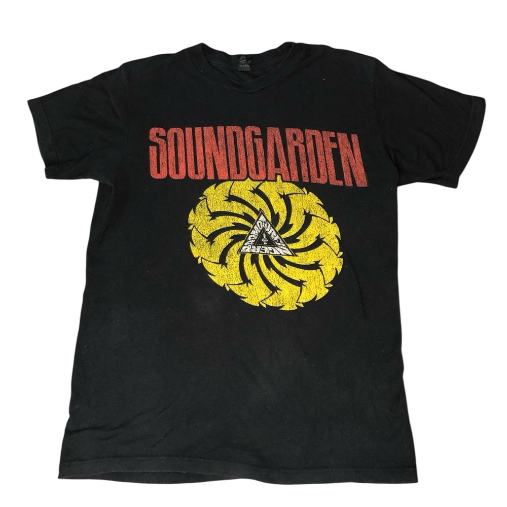 Soundgarden Black Graphic T-Shirt Mens Medium 100% Cotton